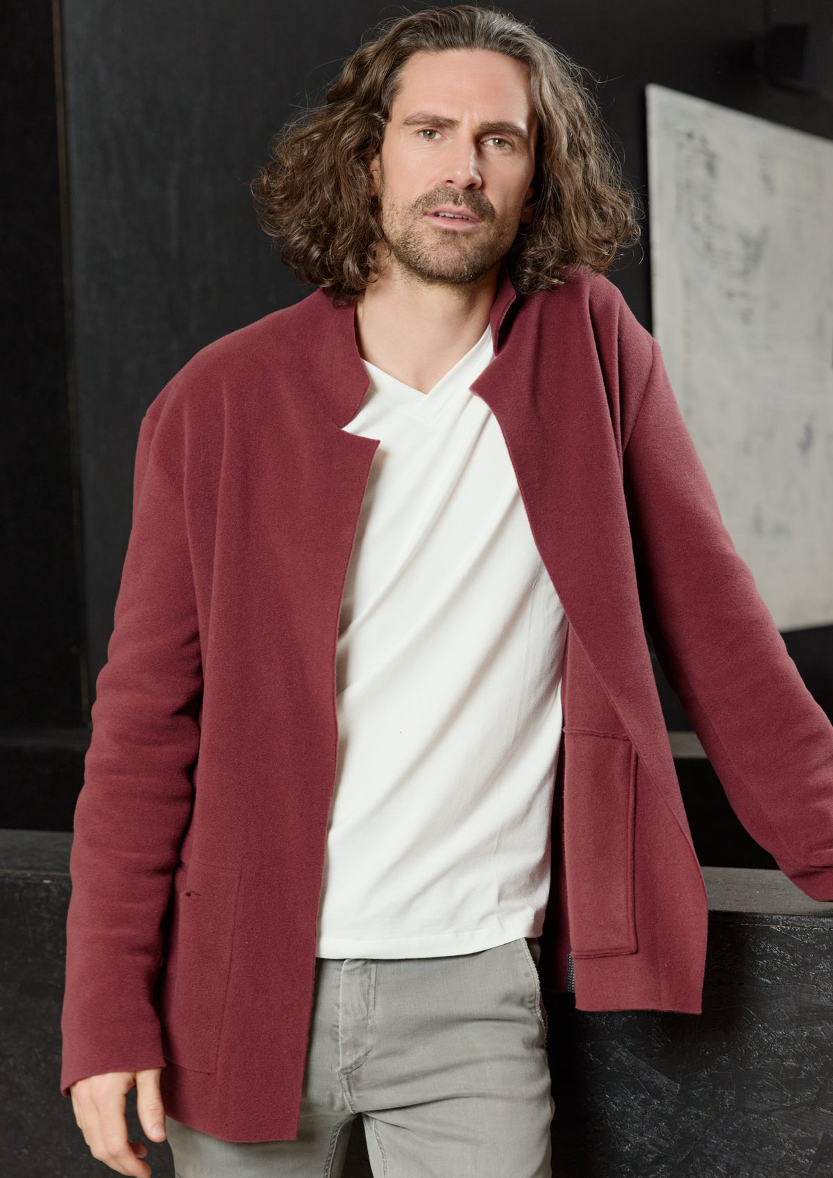 CARL BY STEFFENSEN COPENHAGEN CARDIGAN - 1001C CARDIGANS BORDEAUX 474