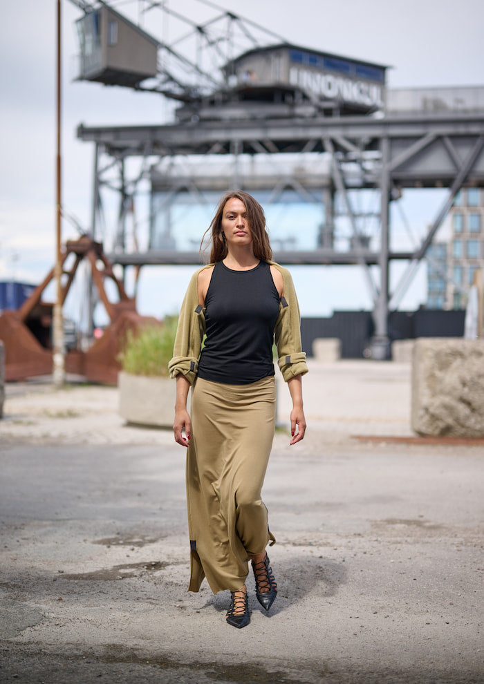 HENRIETTE STEFFENSEN COPENHAGEN ROCK LANG - 98033 NEDERDELE OLIVE 655