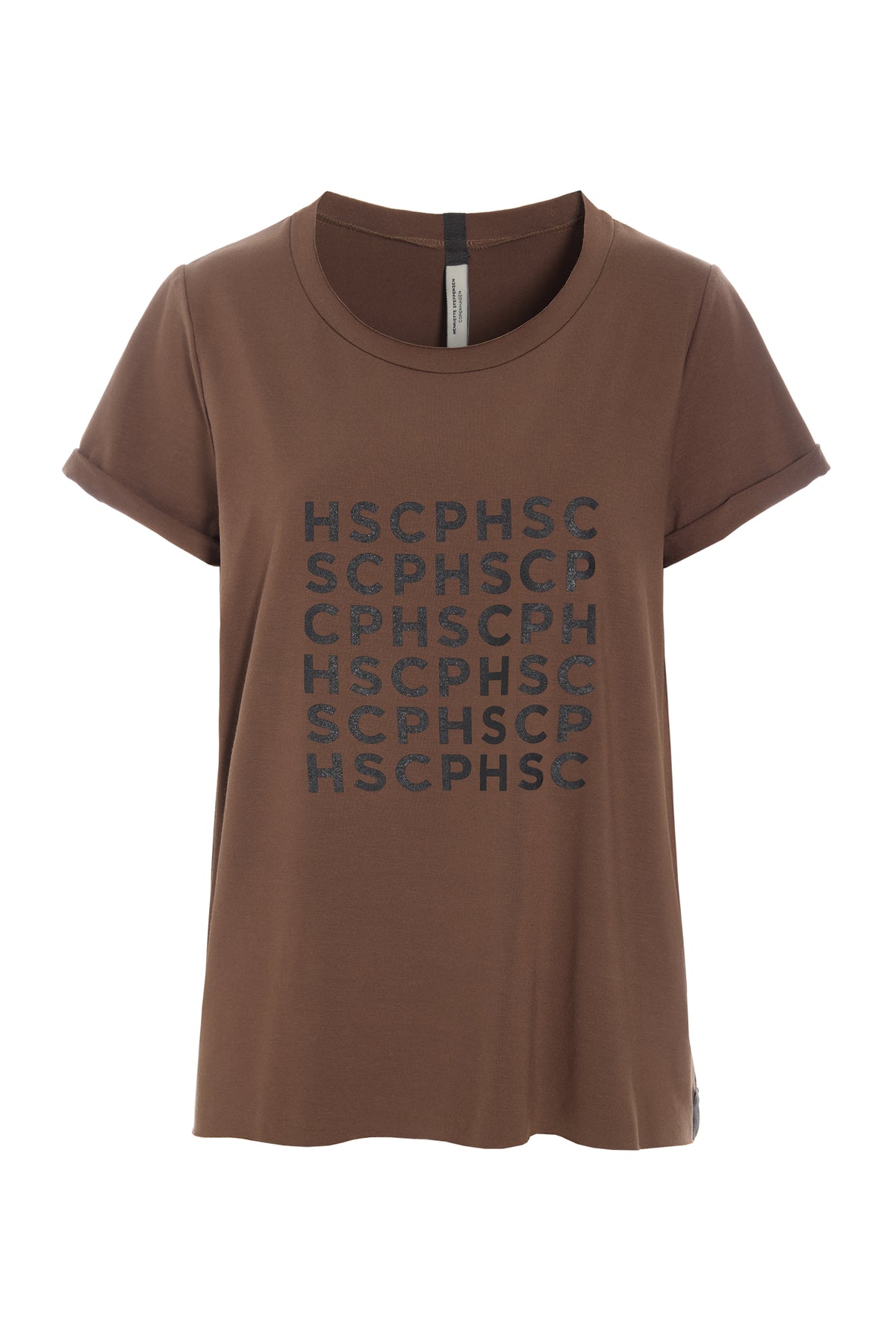 HENRIETTE STEFFENSEN COPENHAGEN T-SHIRT LOGO PRINT - 96107 T-SHIRTS CHOCOLATE 844