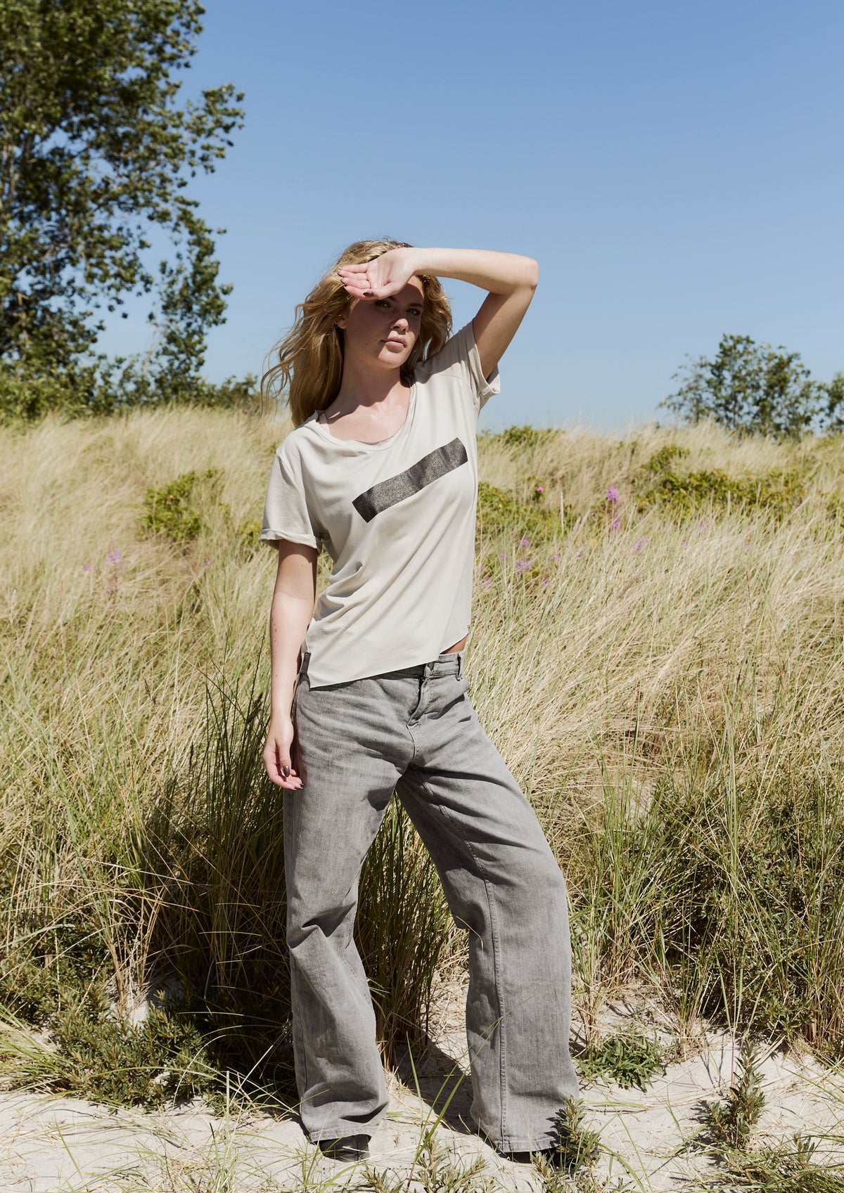 HENRIETTE STEFFENSEN COPENHAGEN V-NECK TEE - 96105 ERASE T-SHIRTS KIT 831