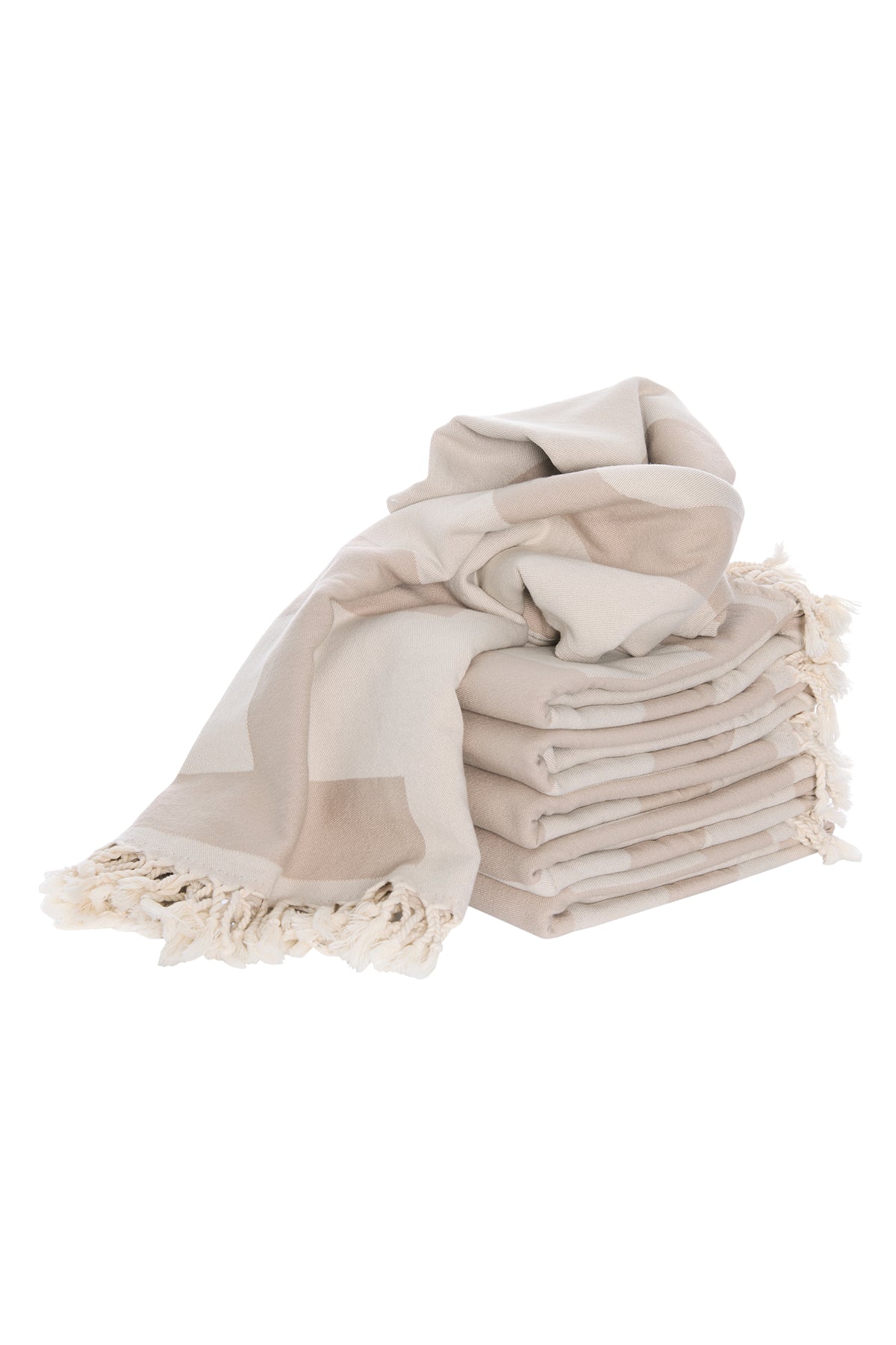 HENRIETTE STEFFENSEN COPENHAGEN XL LUXERY HAMMAM TOWEL - 8001 HOME IVORY / BEIGE 1001