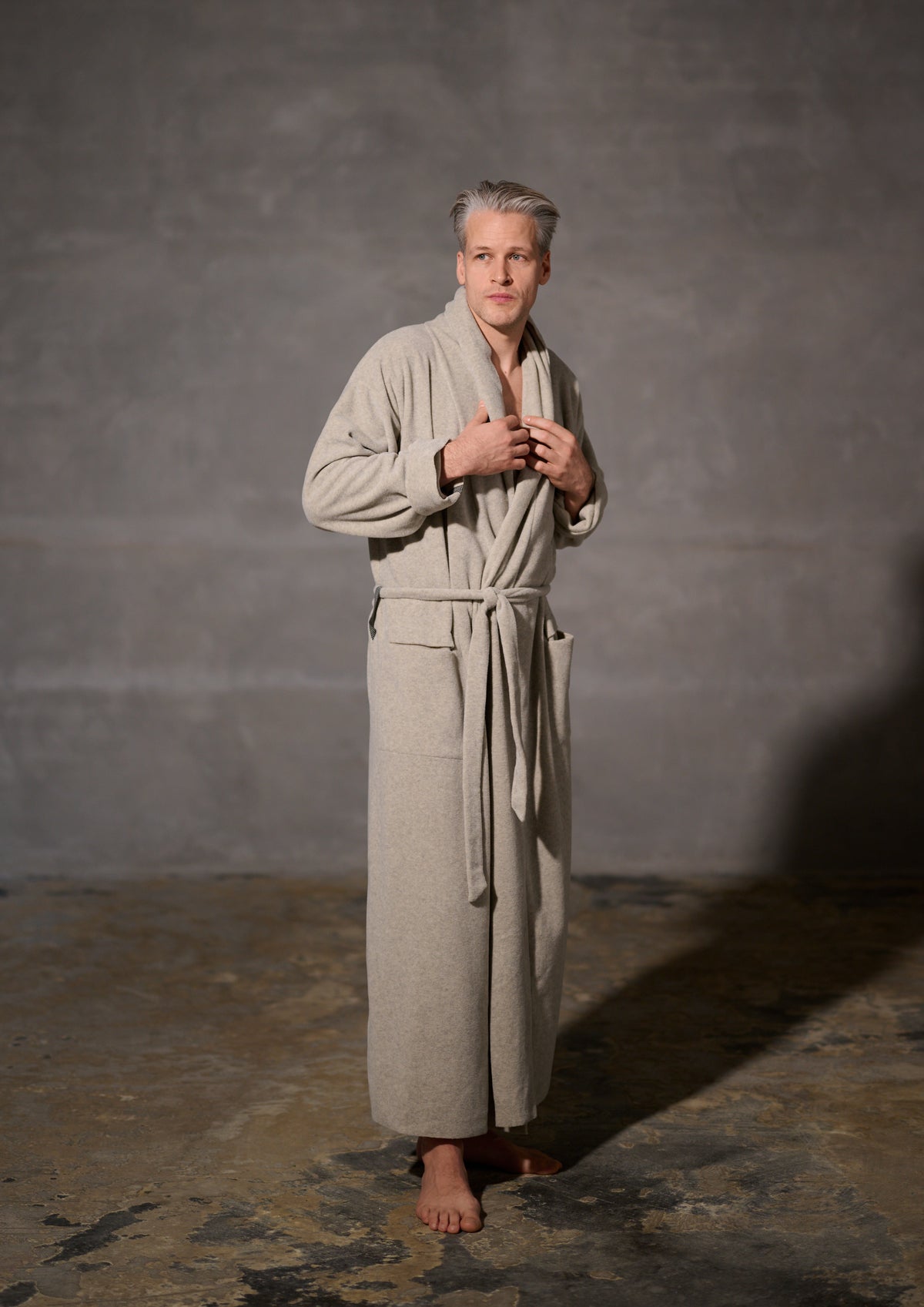 CARL BY STEFFENSEN COPENHAGEN BADEMÄNTEL HERREN MAXI - 1009C MAXI BATHROBES SAND 805