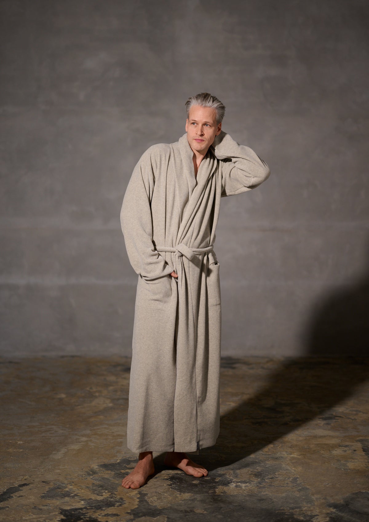 CARL BY STEFFENSEN COPENHAGEN BADEMÄNTEL HERREN MAXI - 1009C MAXI BATHROBES SAND 805