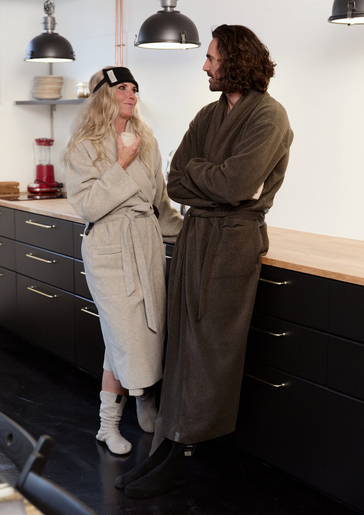 CARL BY STEFFENSEN COPENHAGEN BADEMÄNTEL HERREN MAXI - 1009C MAXI BATHROBES BARK 320