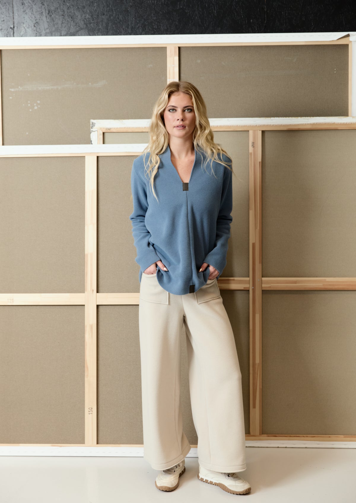HENRIETTE STEFFENSEN COPENHAGEN BLUSE - 1414 BLUSER DUSTY BLUE 794