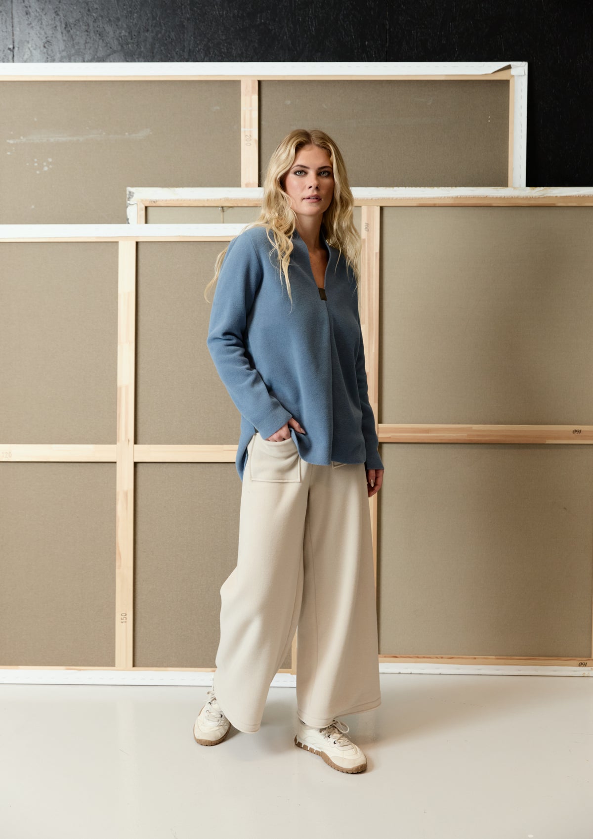HENRIETTE STEFFENSEN COPENHAGEN BLUSE - 1414 BLUSER DUSTY BLUE 794