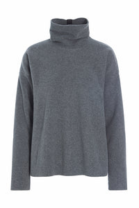 BLUSE HOHER KRAGEN - 1360 - GREY
