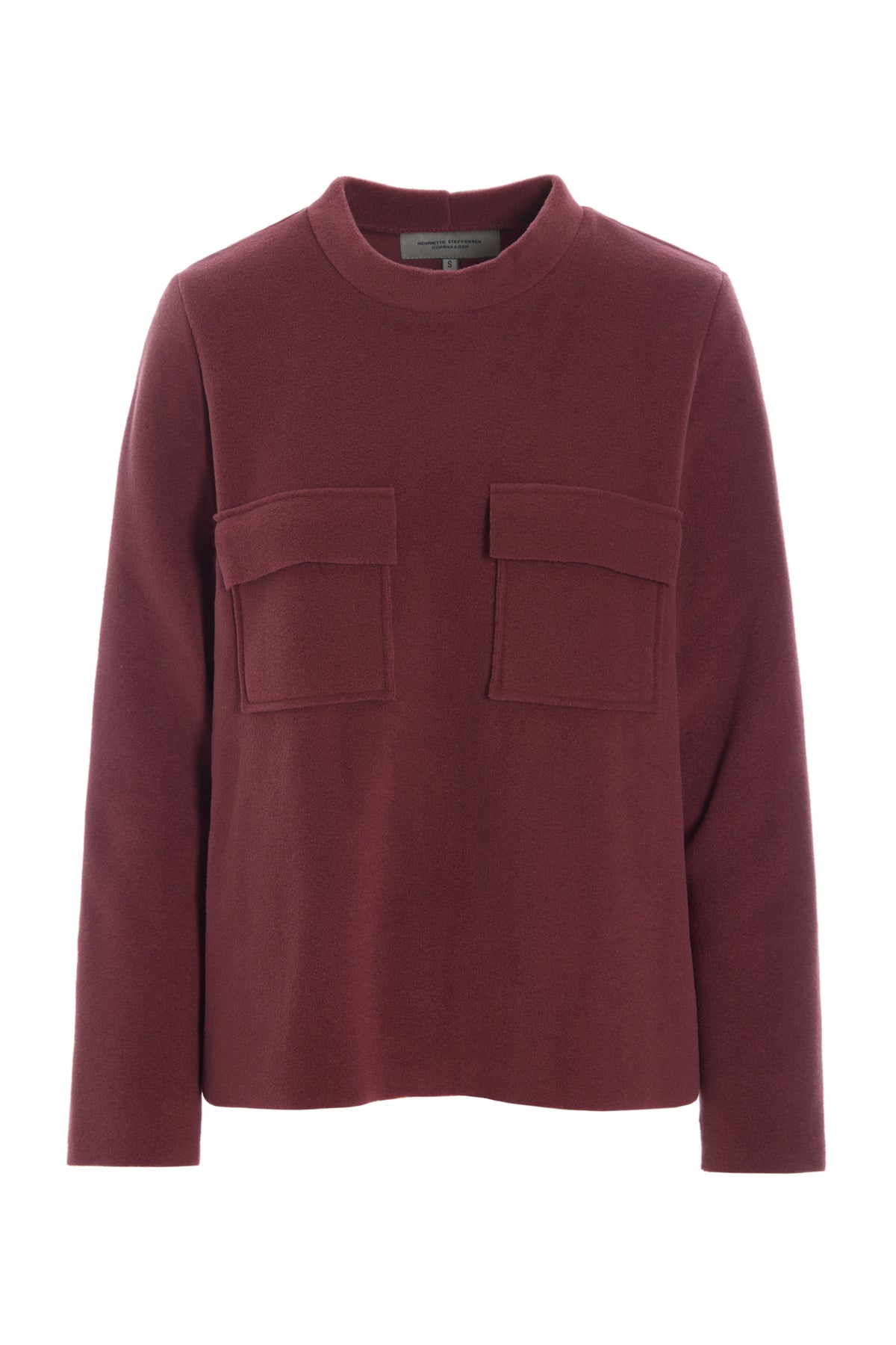 HENRIETTE STEFFENSEN COPENHAGEN BLUSE MIT TASCHEN - 1415 BLUSER BORDEAUX 474