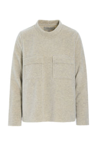 BLUSE MIT TASCHEN - 1415 - SAND