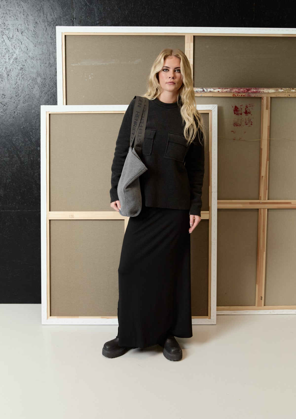 HENRIETTE STEFFENSEN COPENHAGEN BLUSE MIT TASCHEN - 1415 BLUSER SOFT BLACK 914