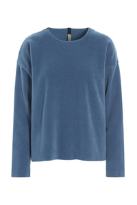 BLUSE RUNDEM AUSSCHNITT - 1359 - DUSTY BLUE