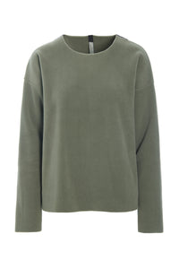BLUSE RUNDEM AUSSCHNITT - 1359 - DUSTY GREEN