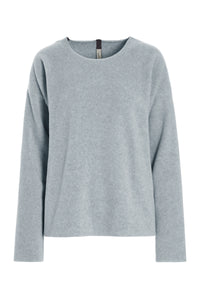 BLUSE RUNDEM AUSSCHNITT - 1359 - LIGHT GREY