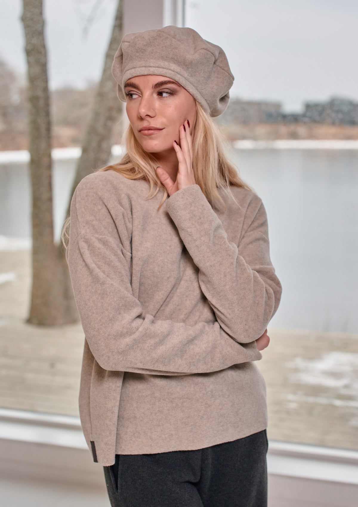 HENRIETTE STEFFENSEN COPENHAGEN BLUSE RUNDEM AUSSCHNITT - 1359 BLUSER SAND 805