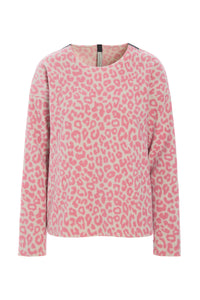 BLUSE RUNDEM AUSSCHNITT - 1359P - PINK LEO