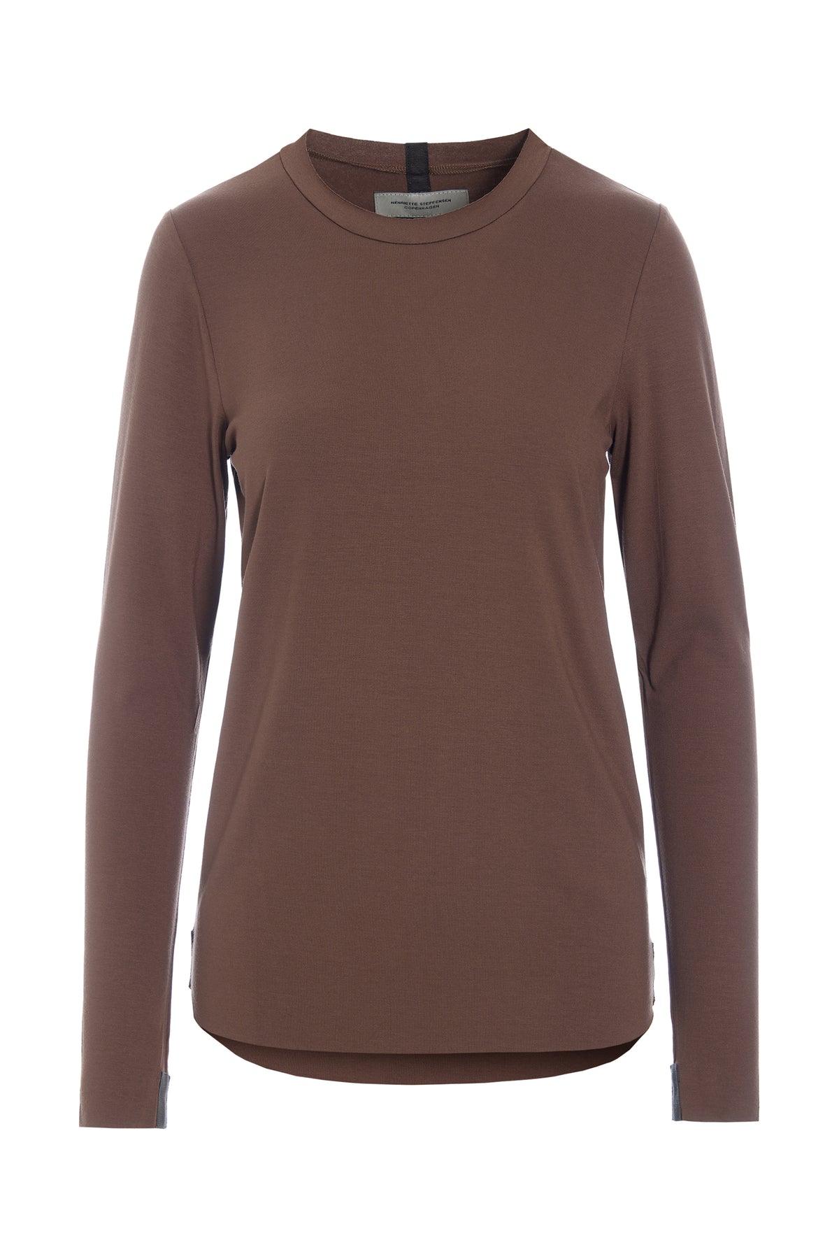 HENRIETTE STEFFENSEN COPENHAGEN BLUSE SLIM FIT - 96091 BLUSER CHOCOLATE 844