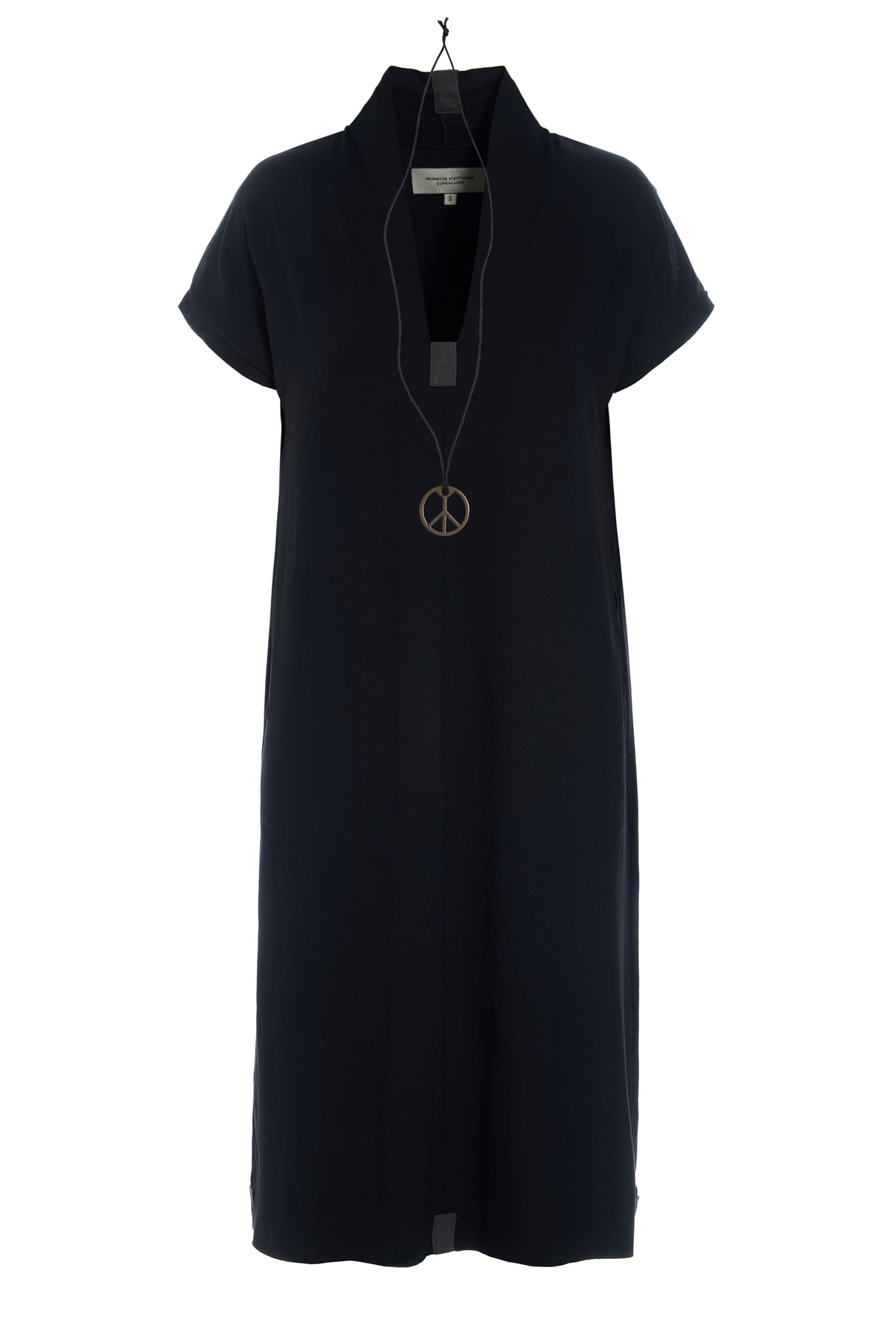 HENRIETTE STEFFENSEN COPENHAGEN KLEID V-AUSSCHNITT - 98068 KJOLER BLACK 900
