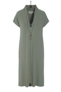 KLEID V-AUSSCHNITT - 98068 - DUSTY GREEN