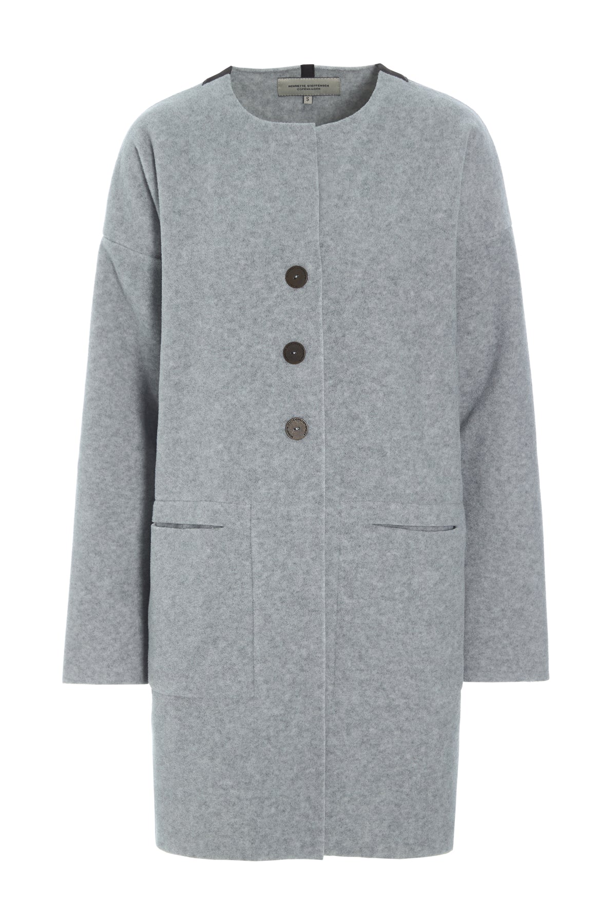 HENRIETTE STEFFENSEN COPENHAGEN CARDIGAN - 7163 CARDIGANS LIGHT GREY 876