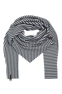 DREIECKIGER SCHAL - 4051 - STRIPES B&W