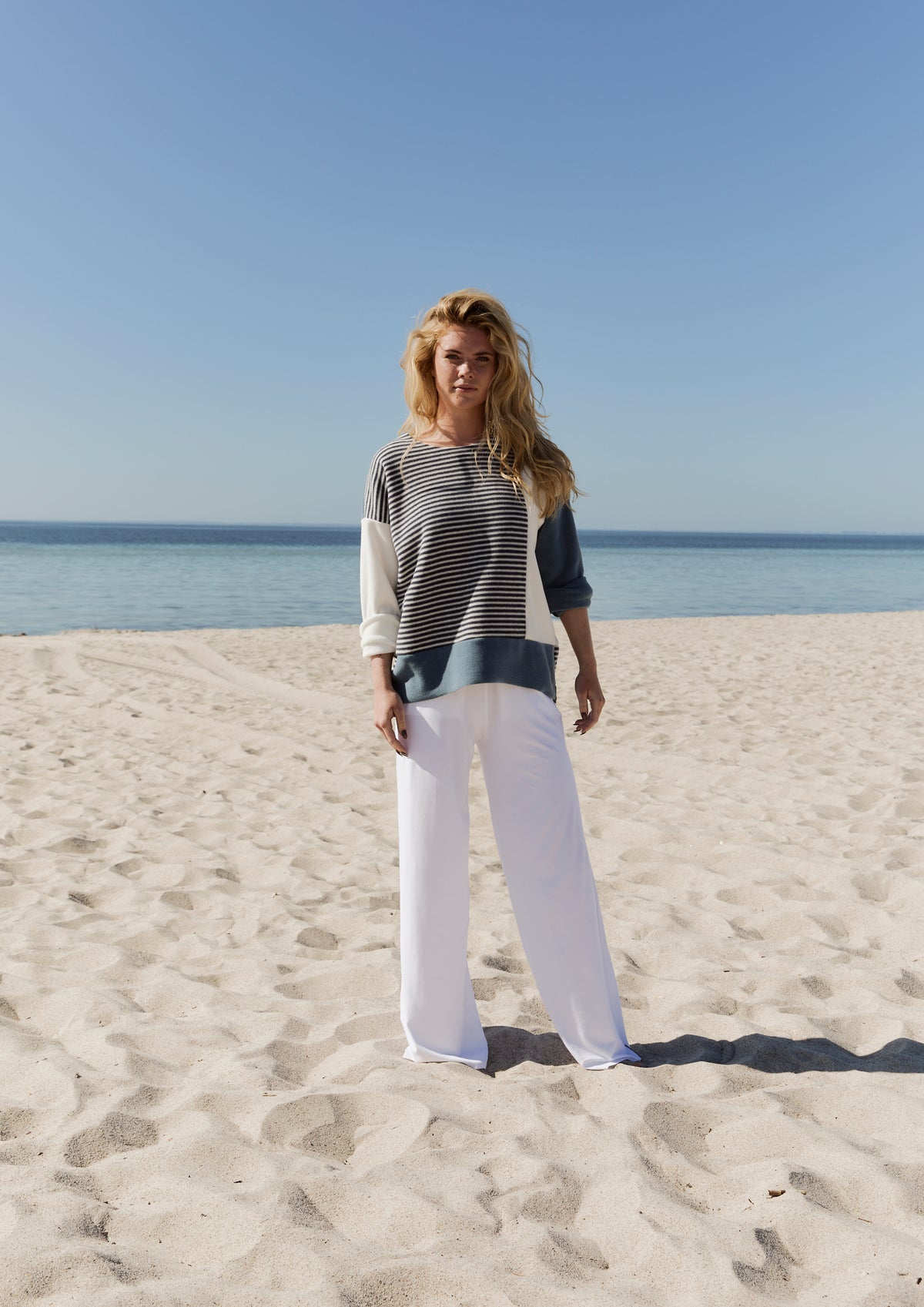 HENRIETTE STEFFENSEN COPENHAGEN FLARE HOSEN - 99013 BUKSER WHITE 816
