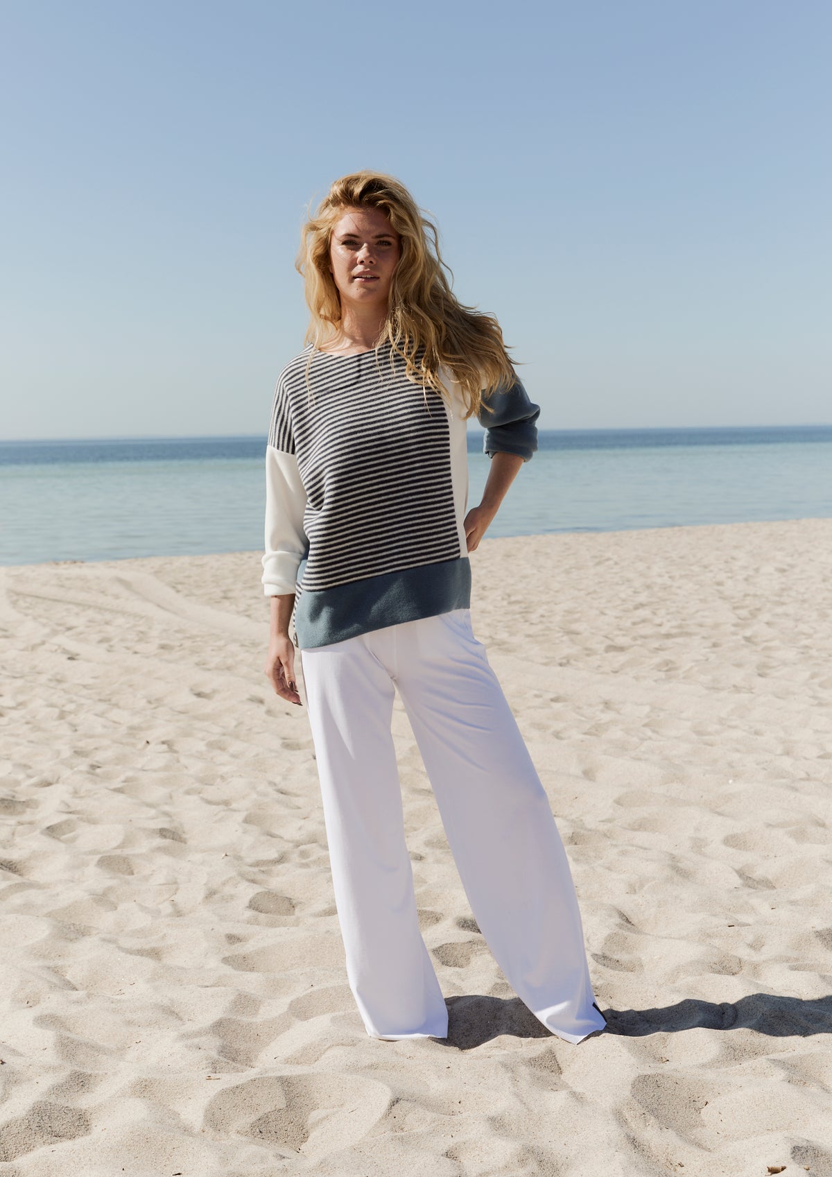 HENRIETTE STEFFENSEN COPENHAGEN FLARE HOSEN - 99013 BUKSER WHITE 816