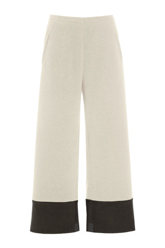 HENRIETTE STEFFENSEN COPENHAGEN FLARE HOSEN 2 farbige - 2119 BUKSER KIT/CHOCOLATE 326