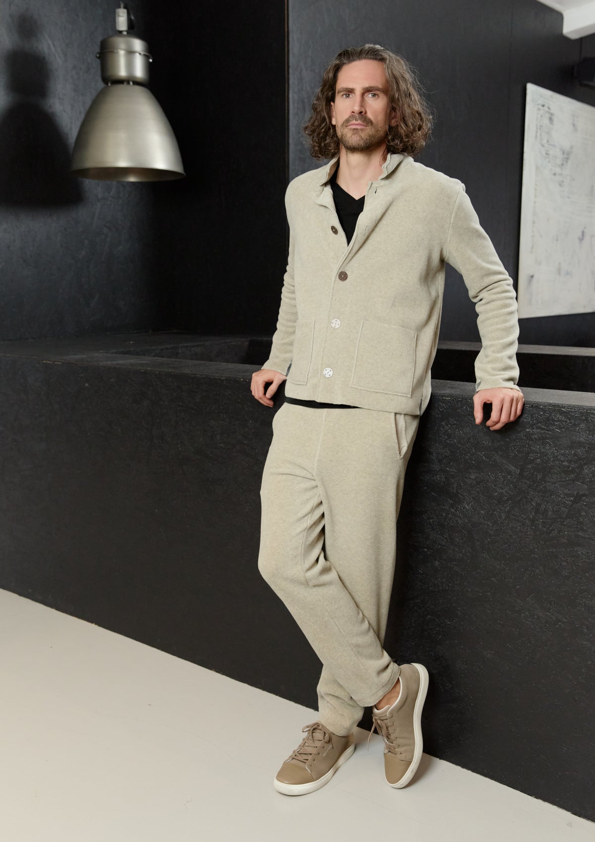 CARL BY STEFFENSEN COPENHAGEN FLEECE HOSEN - 1051C BUKSER SAND 805