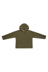 FLEECE KAPUZENBLUSE CHILD - 108 - MOSS