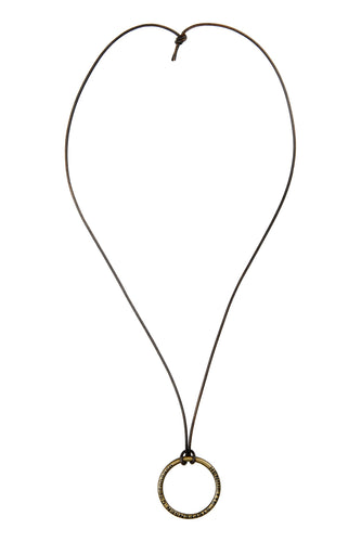HENRIETTE STEFFENSEN COPENHAGEN HALSKETTE SIGNATURE RING - 4091 SMYKKE BROWN 300