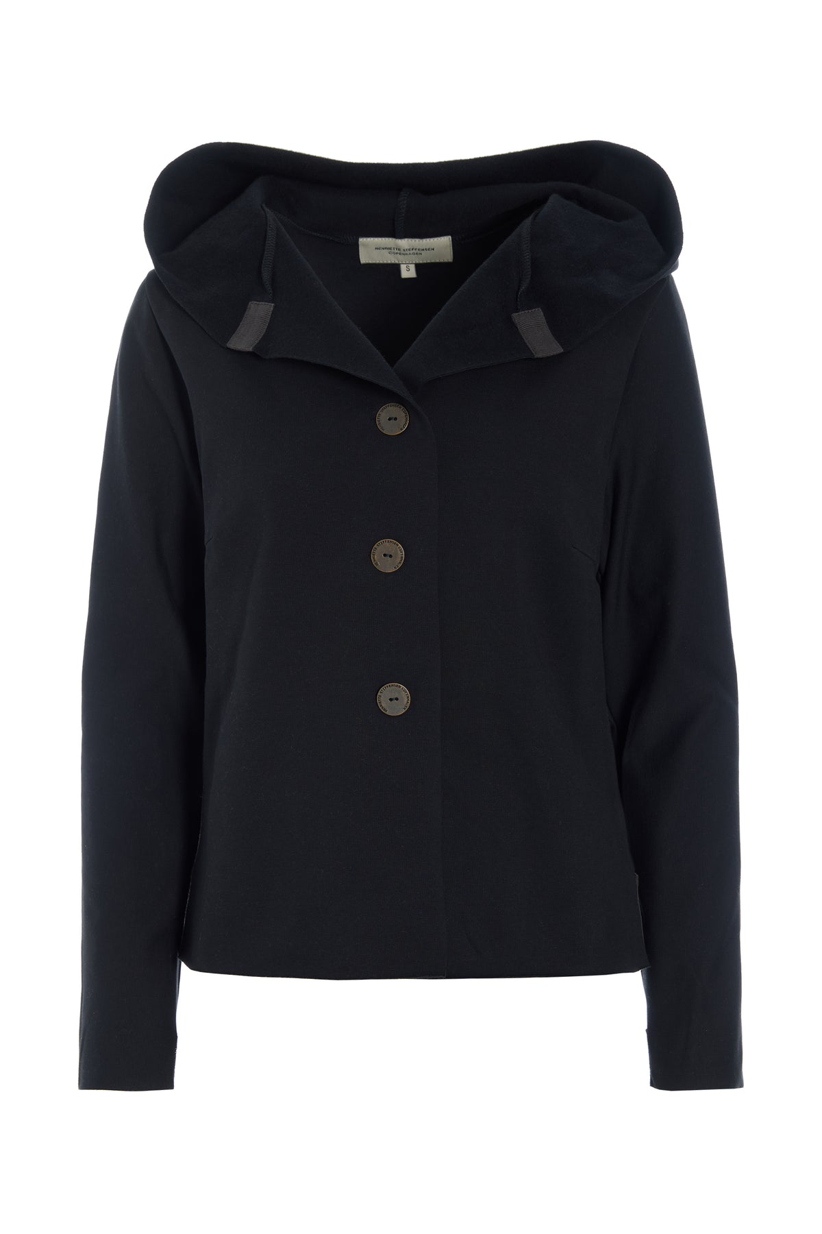 HENRIETTE STEFFENSEN COPENHAGEN KAPUZENBLUSE - 71021 BLUSER BLACK 900