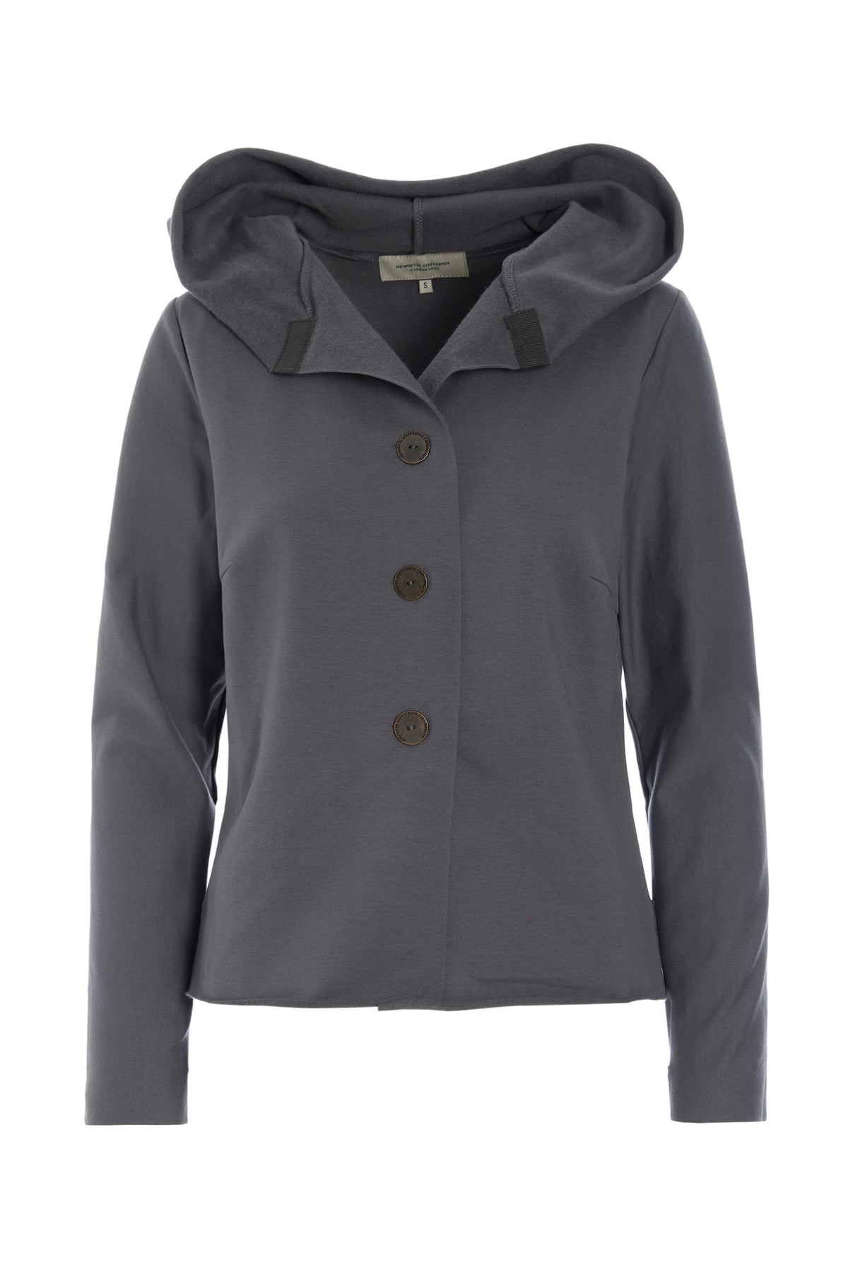 HENRIETTE STEFFENSEN COPENHAGEN KAPUZENBLUSE - 71021 BLUSER GREY 905