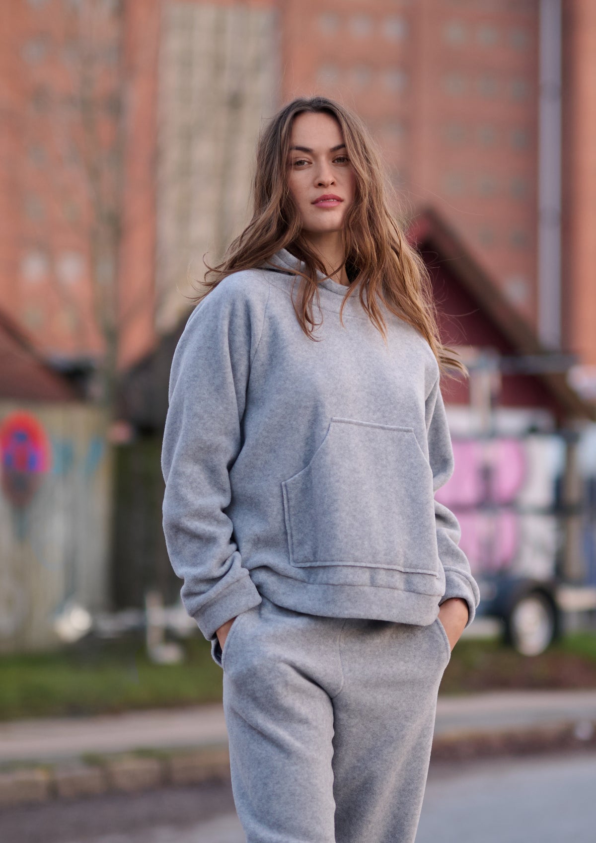 HENRIETTE STEFFENSEN COPENHAGEN KAPUZENPULLI - 1383 HOODIES LIGHT GREY 876