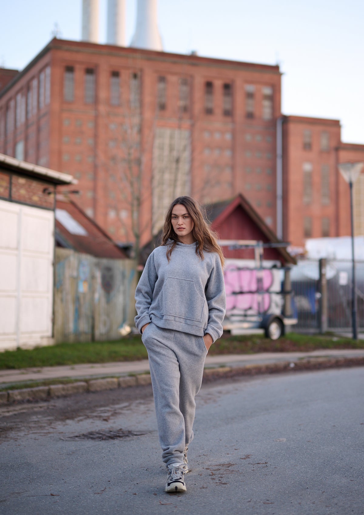 HENRIETTE STEFFENSEN COPENHAGEN KAPUZENPULLI - 1383 HOODIES LIGHT GREY 876