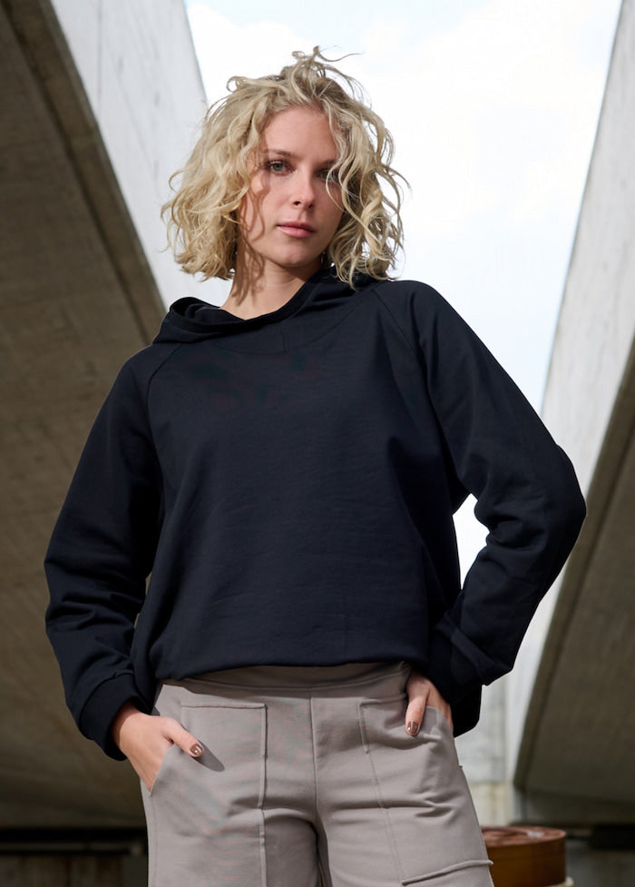 HENRIETTE STEFFENSEN COPENHAGEN KAPUZENPULLI - 71014 HOODIES BLACK 900