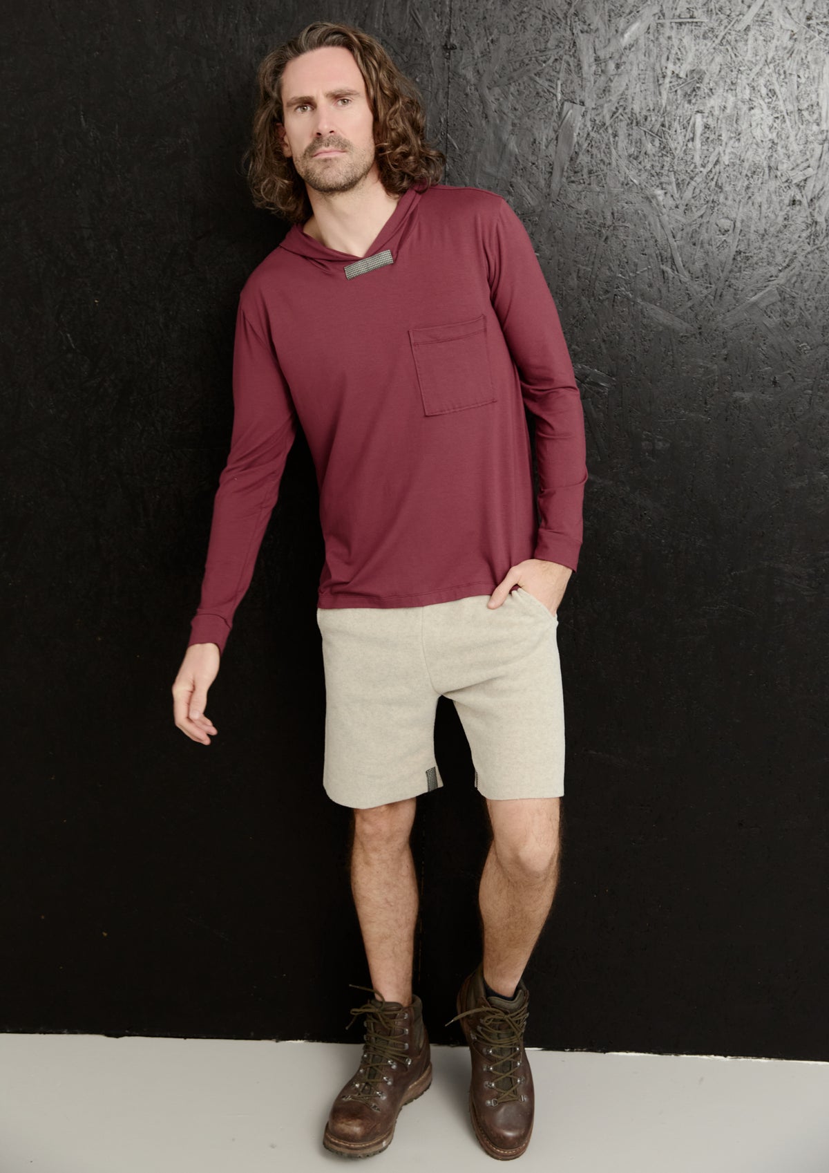 CARL BY STEFFENSEN COPENHAGEN KAPUZENPULLOVER - 1054C HOODIES BORDEAUX 474