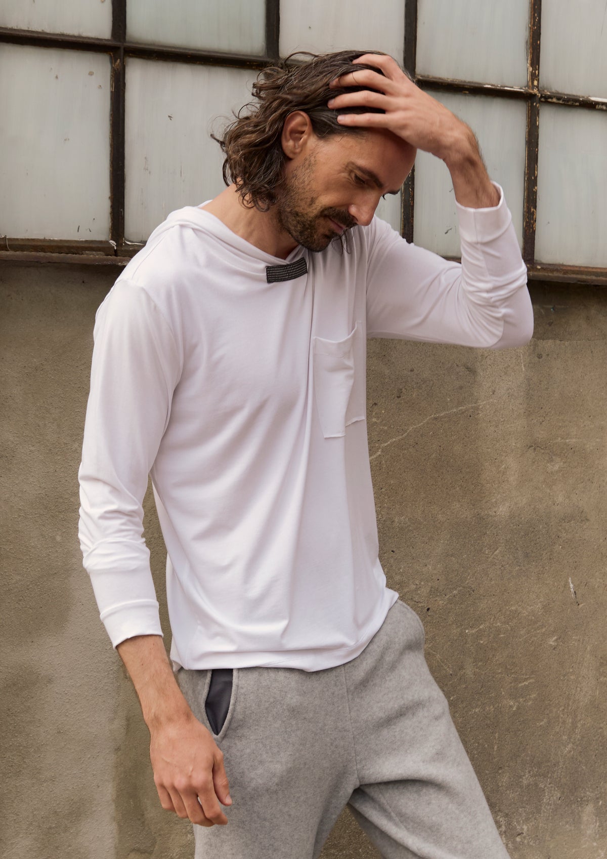 CARL BY STEFFENSEN COPENHAGEN KAPUZENPULLOVER - 1054C HOODIES WHITE 816