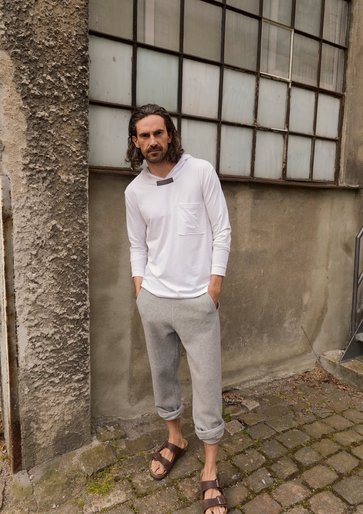 CARL BY STEFFENSEN COPENHAGEN KAPUZENPULLOVER - 1054C HOODIES WHITE 816