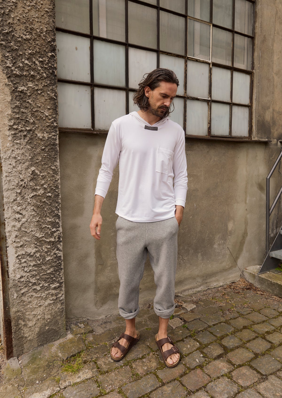 CARL BY STEFFENSEN COPENHAGEN KAPUZENPULLOVER - 1054C HOODIES WHITE 816