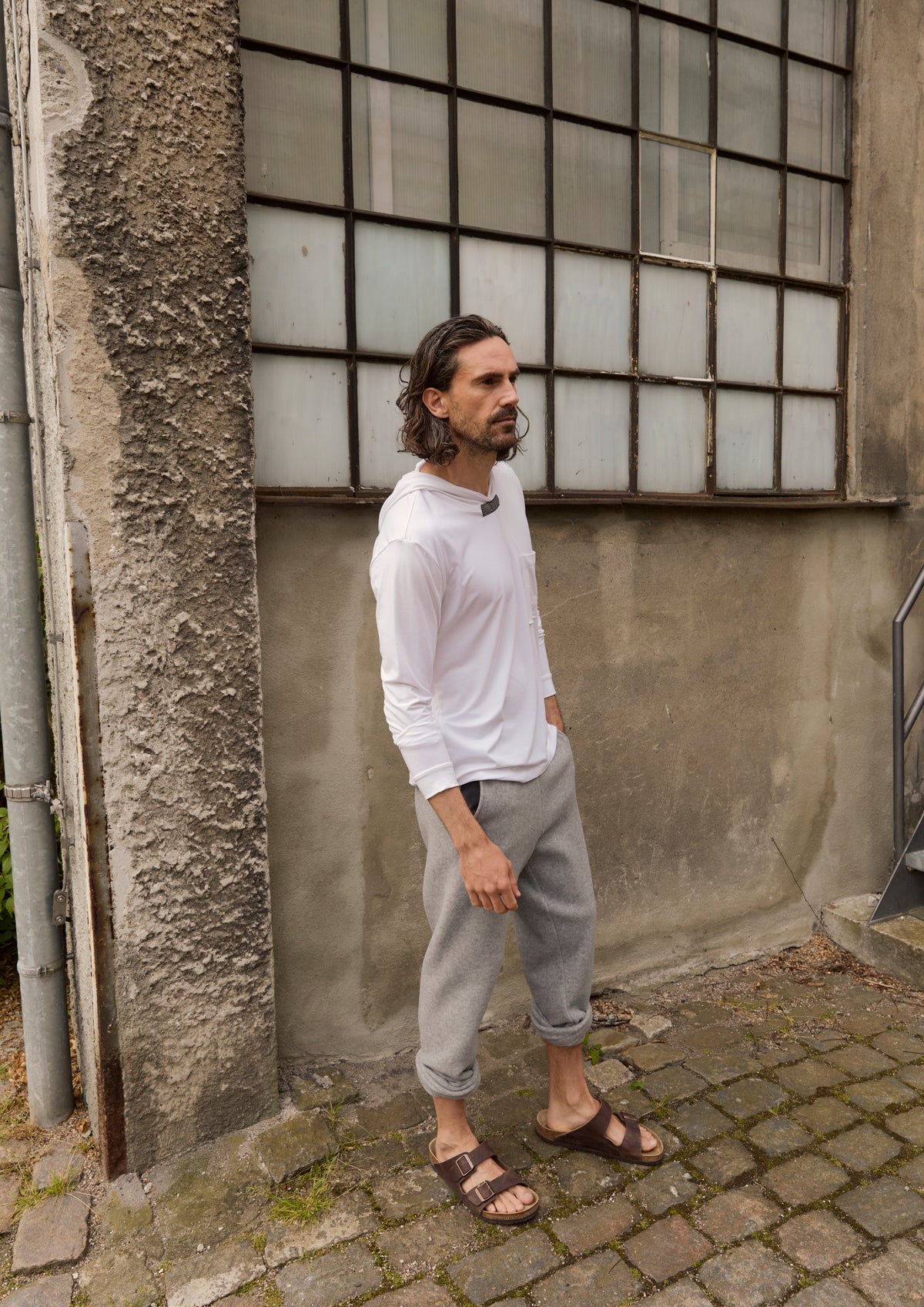 CARL BY STEFFENSEN COPENHAGEN KAPUZENPULLOVER - 1054C HOODIES WHITE 816