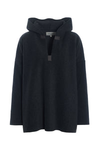 KAPUZENPULLOVER - 1413 - SOFT BLACK