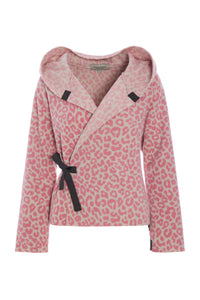 KLASSISCHE FLEECE WICKEL-CARDIGAN - 1009P - PINK LEO