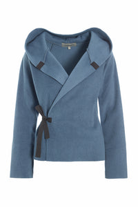 KLASSISCHE FLEECE WICKEL CARDIGAN - 1009 - DUSTY BLUE