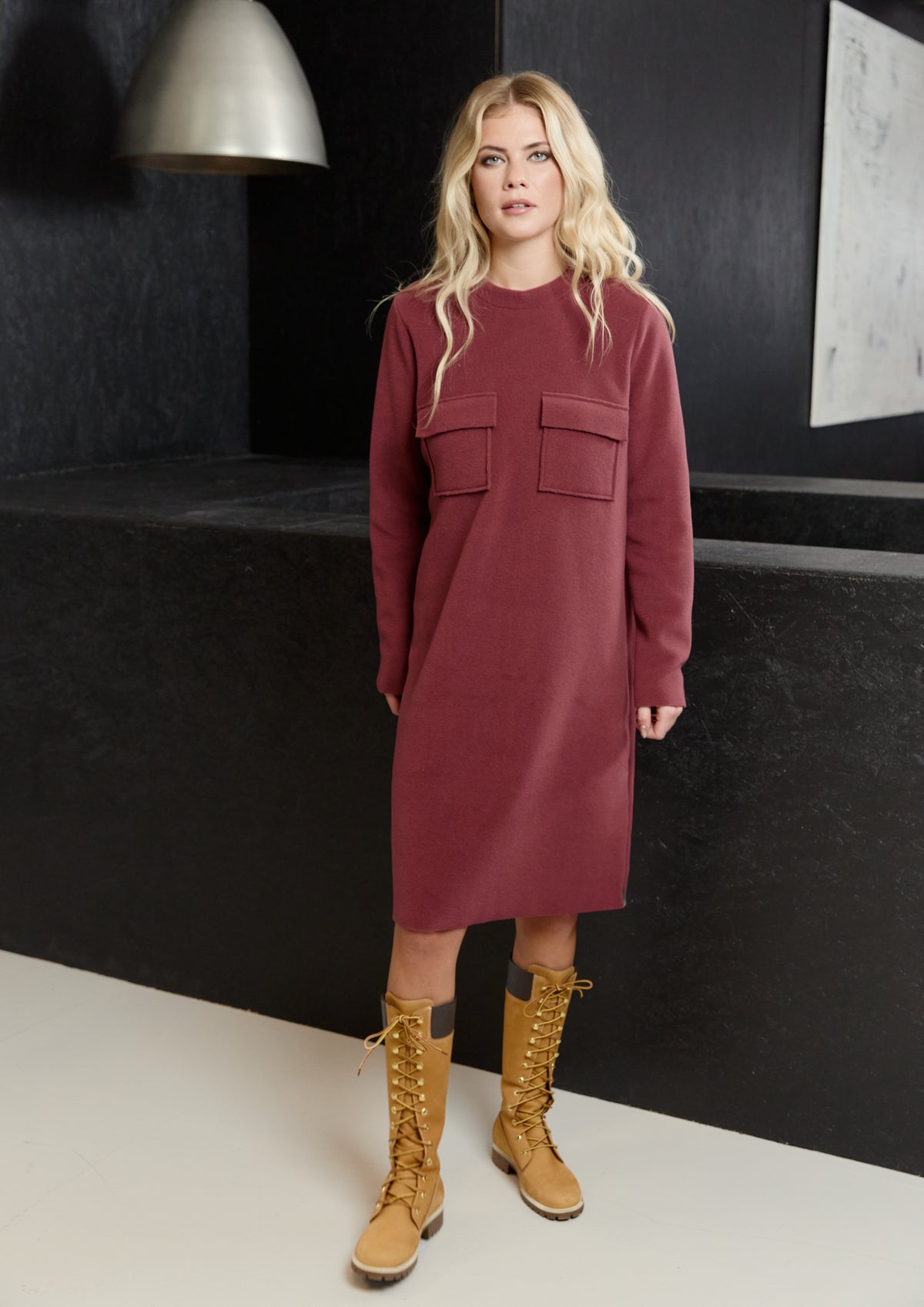 HENRIETTE STEFFENSEN COPENHAGEN KLEID - 3258 KJOLER BORDEAUX 474
