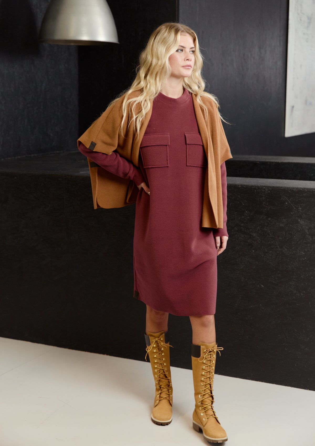 HENRIETTE STEFFENSEN COPENHAGEN KLEID - 3258 KJOLER BORDEAUX 474
