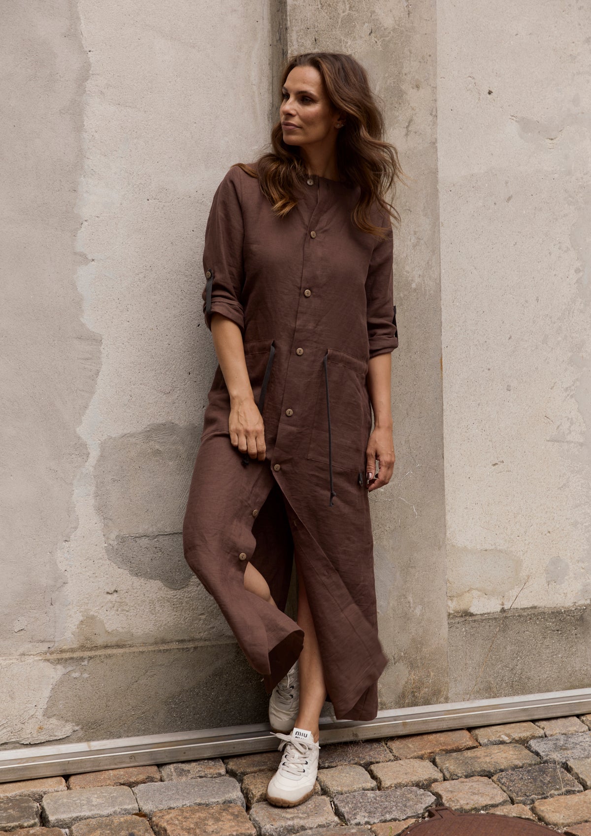 HENRIETTE STEFFENSEN COPENHAGEN LANGE JACKE - 87001 JACKETS CHOCOLATE 844