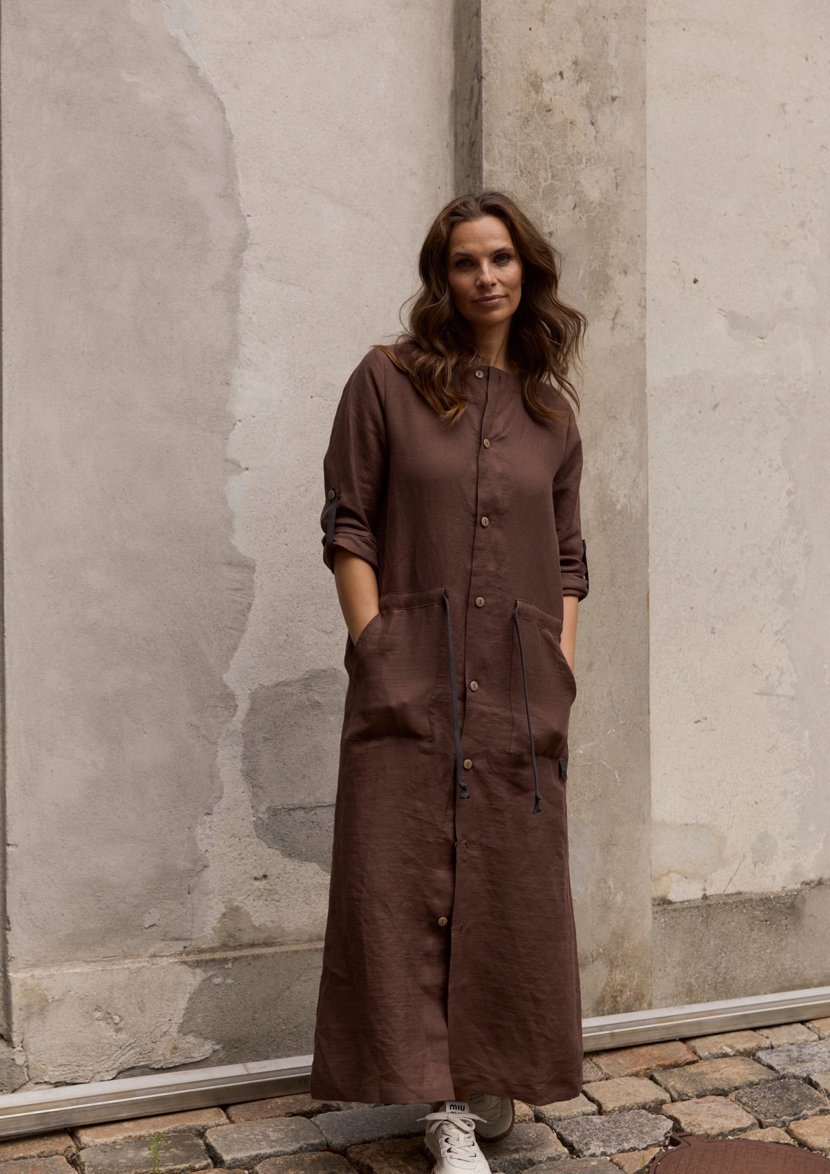 HENRIETTE STEFFENSEN COPENHAGEN LANGE JACKE - 87001 JACKETS CHOCOLATE 844