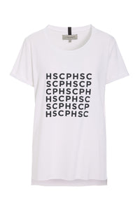 LONG TEE LOGO - 96092LOGO - WHITE