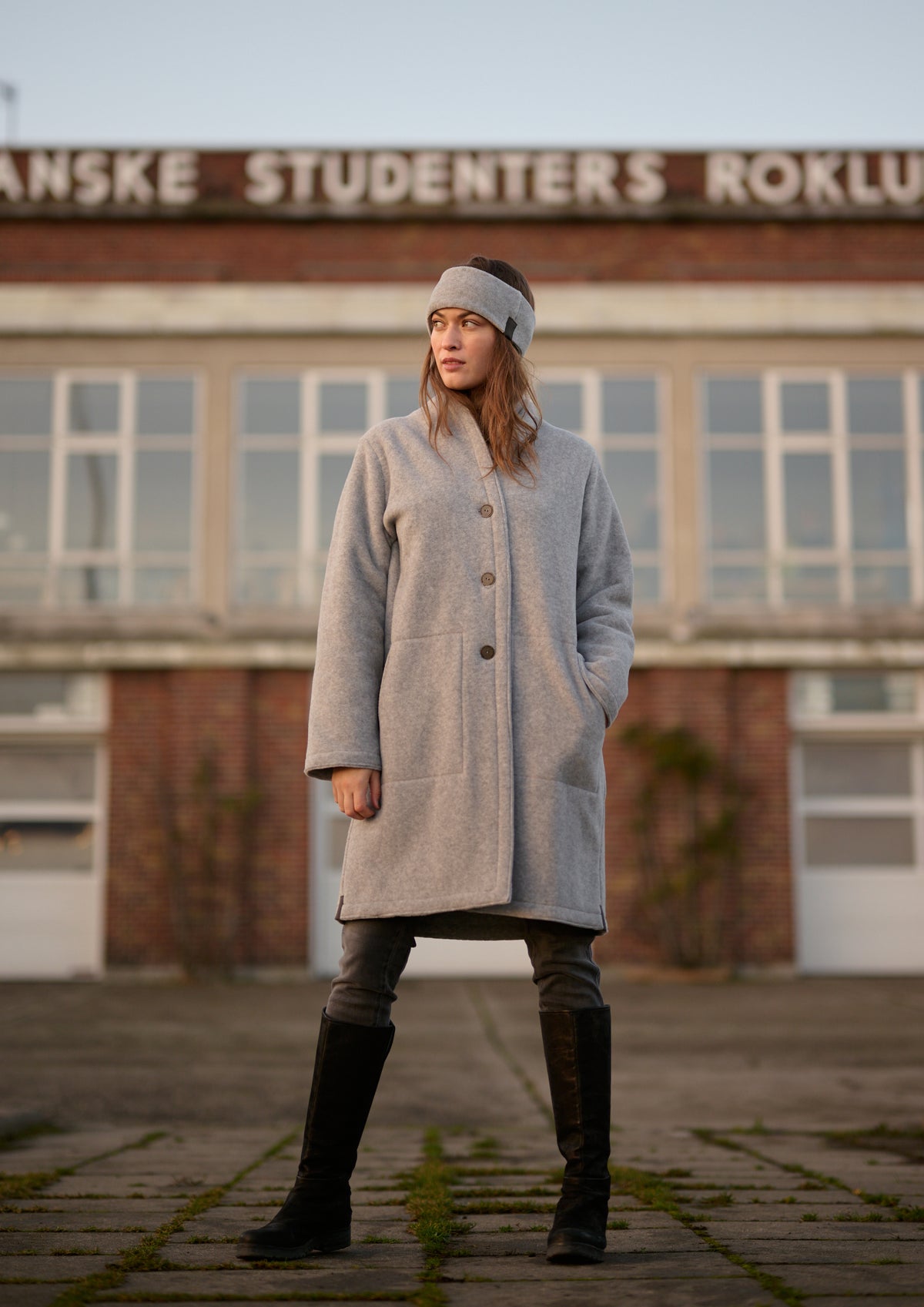 HENRIETTE STEFFENSEN COPENHAGEN MANTEL DOPPELSCHICHT - 7165 COATS LIGHT GREY 876