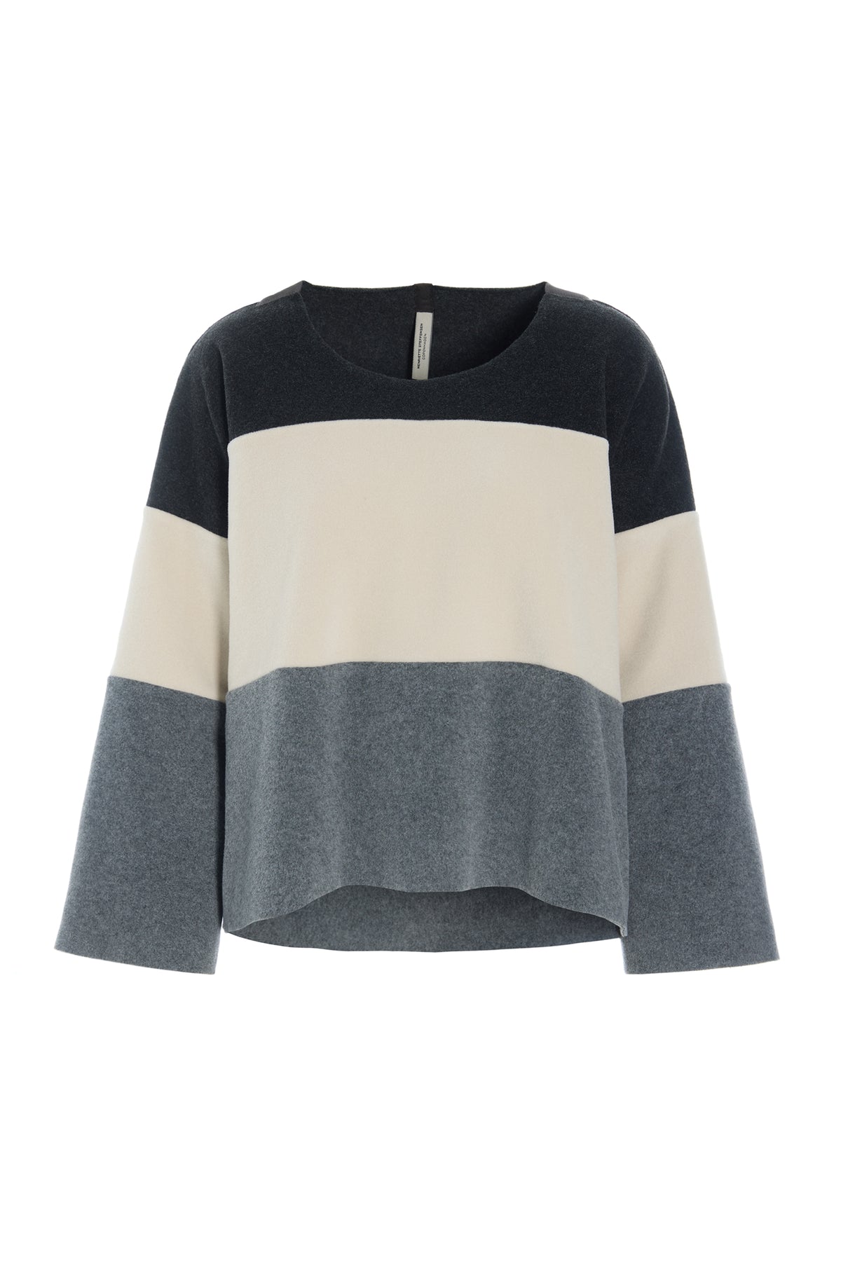 HENRIETTE STEFFENSEN COPENHAGEN MIX BLUSE - 1416 BLUSER COOL COLORS GREY 475